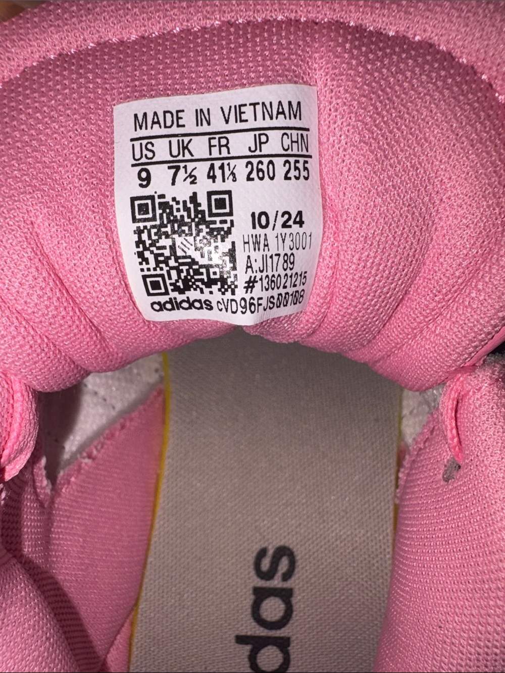 adidas Originals Pink Suede Sneakers with Navy Stripes and Gum Outsole - Picture 7 of 10